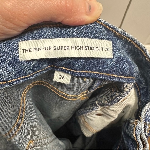 Aritzia Denim Forum The Pin-Up Super High Straight Size 26 - Picture 6 of 13
